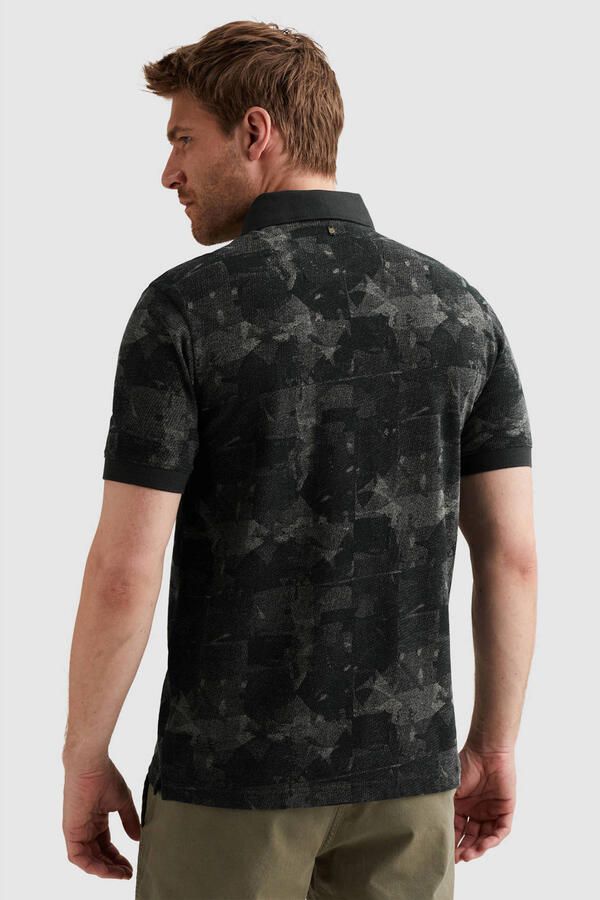 PME Legend Slim fit poloshirt met labelpatch