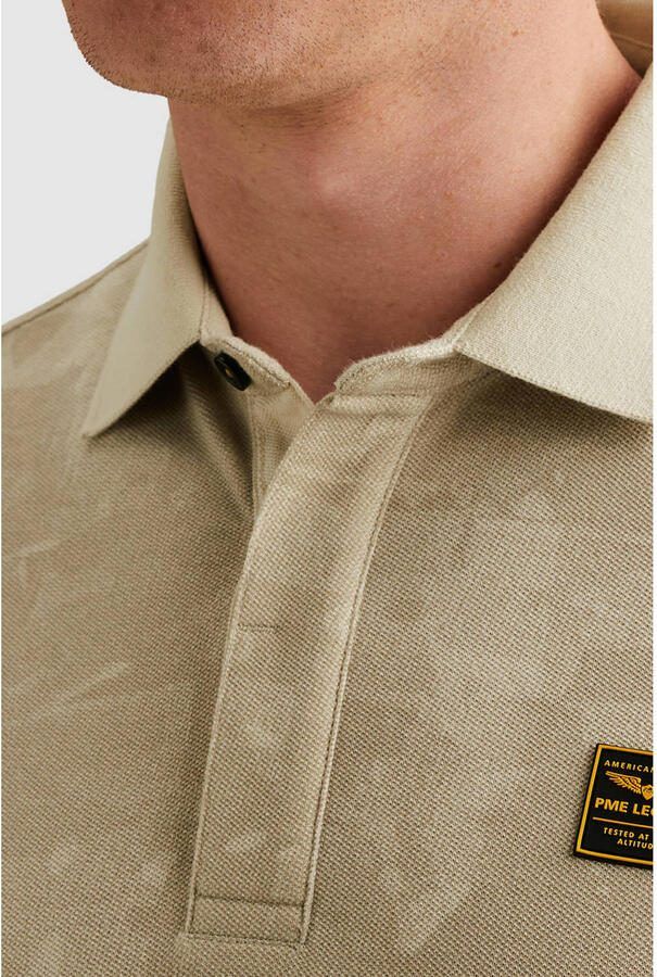 PME LEGEND Heren Polo's & T-shirts Short Sleeve Polo Printed Two Tone Pique Beige - Foto 6