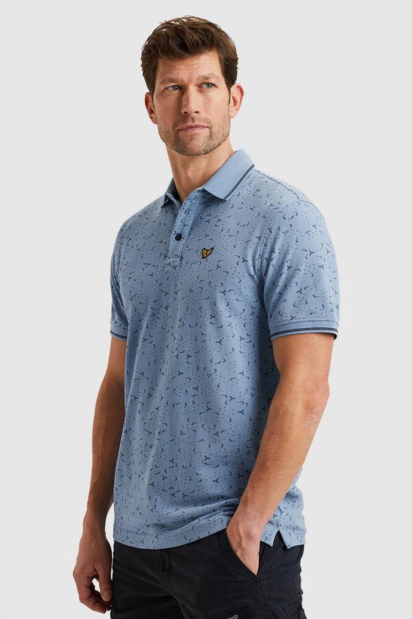 PME Legend Korte Mouw Polo Fijne Piqué Blue Heren - Foto 2