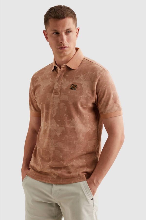 PME LEGEND Polo van piqué met allover print