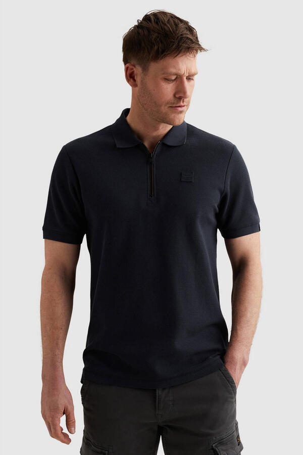 PME LEGEND Heren Polo's & T-shirts Waffle Structure Pique Donkerblauw - Foto 6