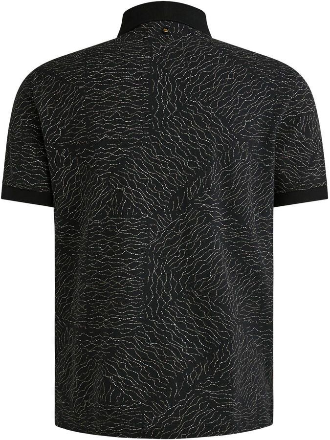 PME Legend Regular fit poloshirt van puur katoen met labelstitching