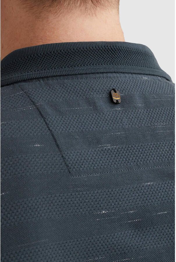 PME LEGEND Polo met streeppatroon en flight pocket