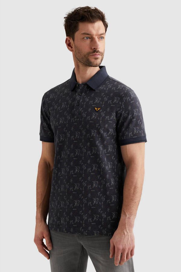 PME LEGEND Polo met allover print en ribkraag - Foto 2