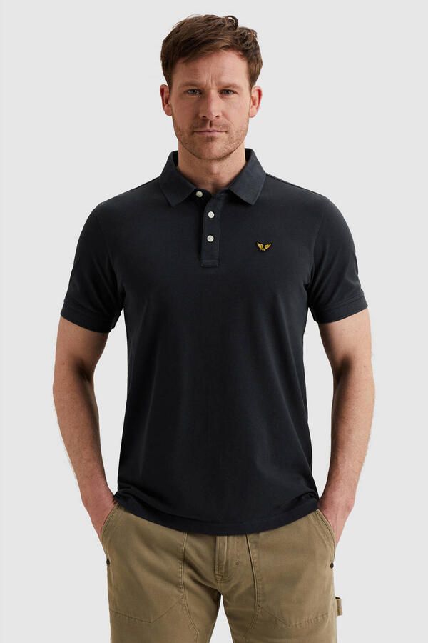 PME LEGEND Polo met garment-dye wassing