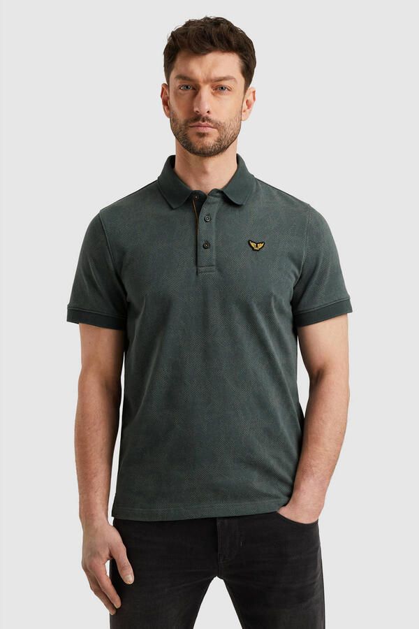 PME Legend regular polo donkergroen