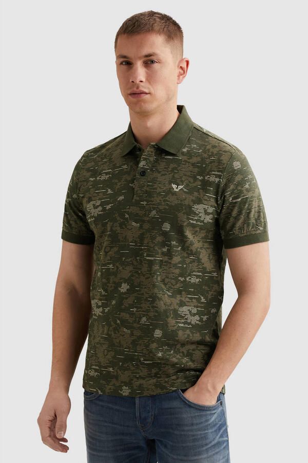 PME Legend regular polo donkergroen