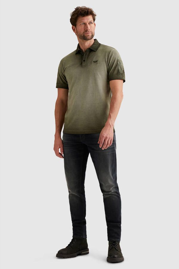 PME LEGEND Polo met cold-dye wassing en flight pocket - Foto 3