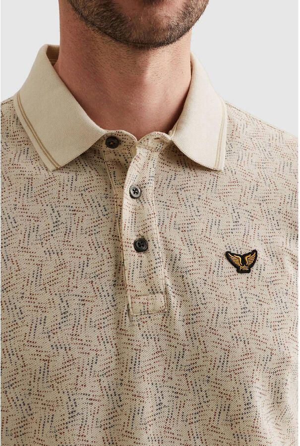 PME Legend Poloshirt Piqué Print Ecru - Foto 2