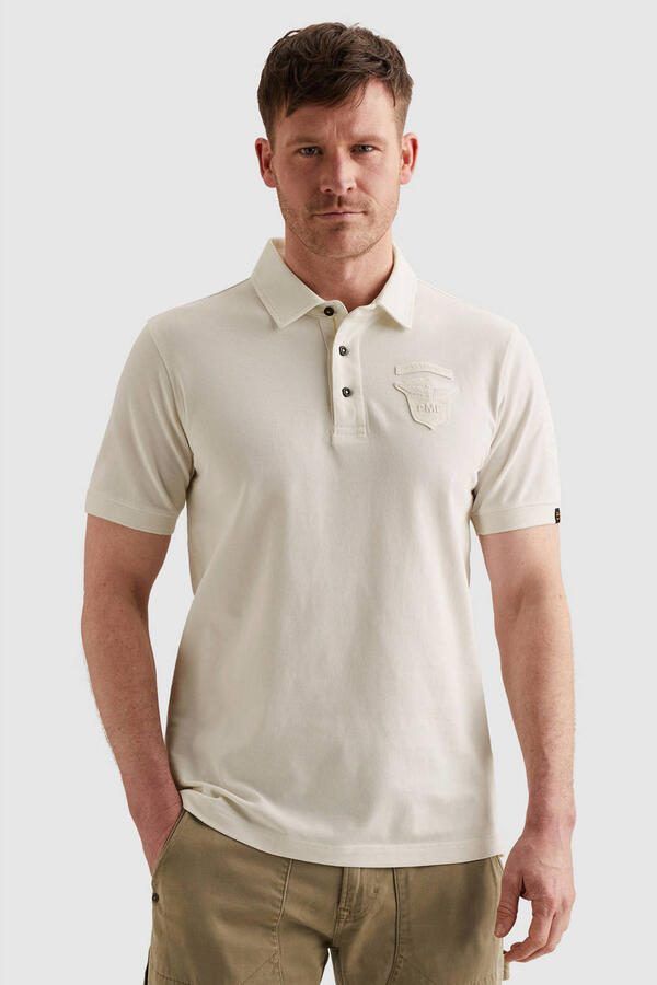 PME LEGEND Polo van piqué met badges