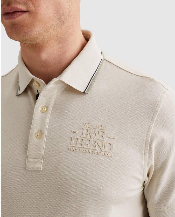 PME LEGEND Polo van piqué met artwork - Foto 2