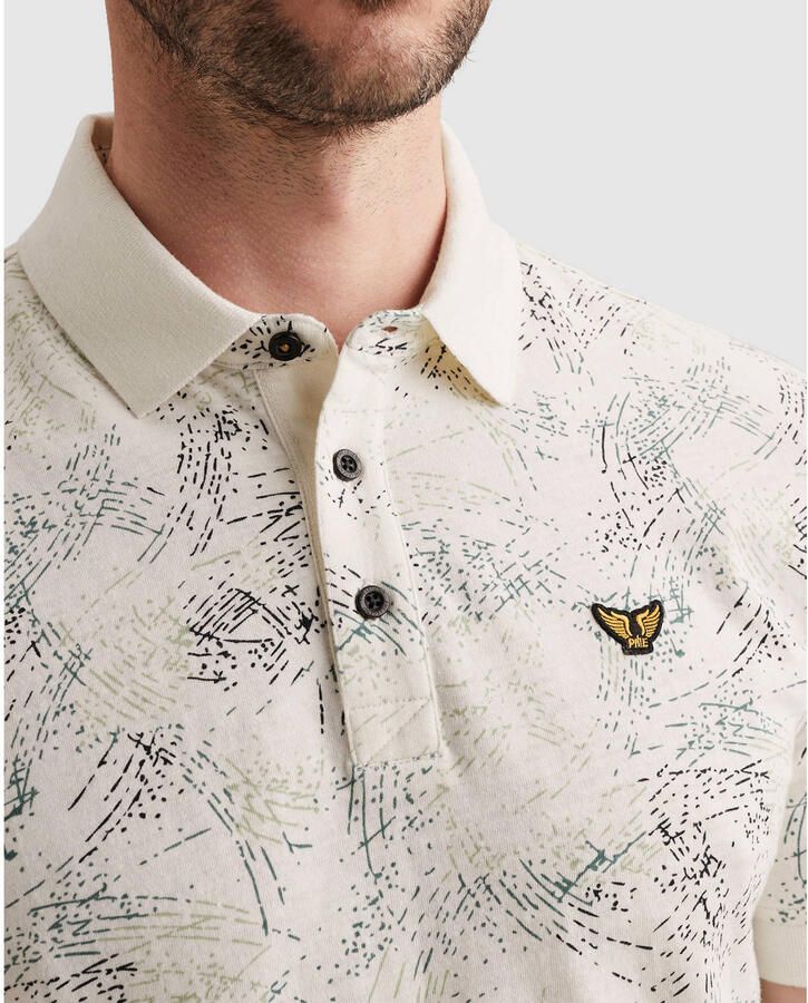 PME LEGEND Polo van jersey met allover print