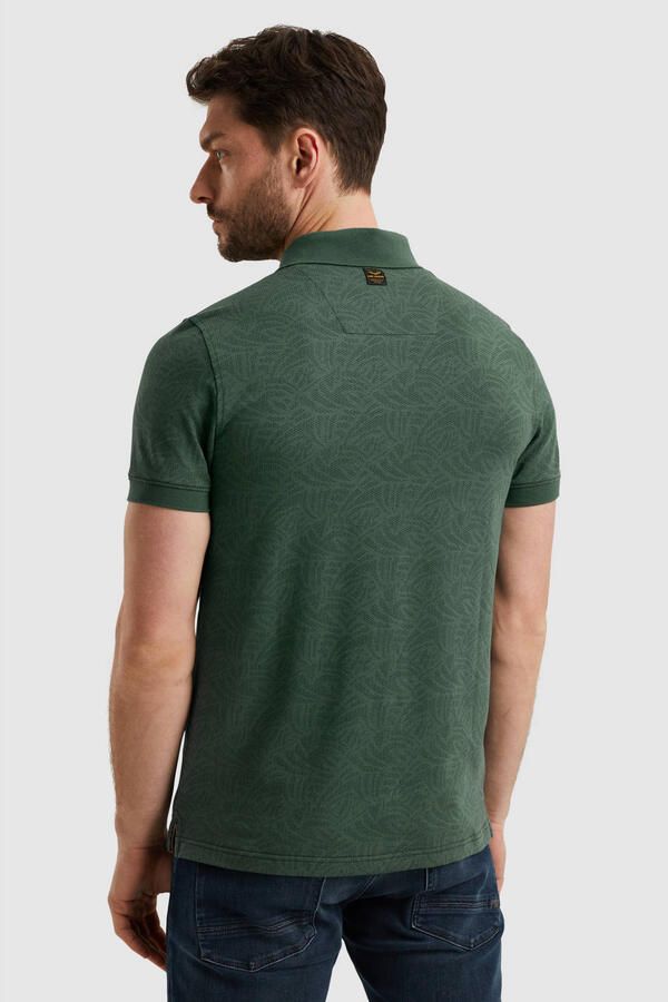 PME LEGEND Heren Polo's & T-shirts Short Sleeve Polo Jacquard Jersey Groen