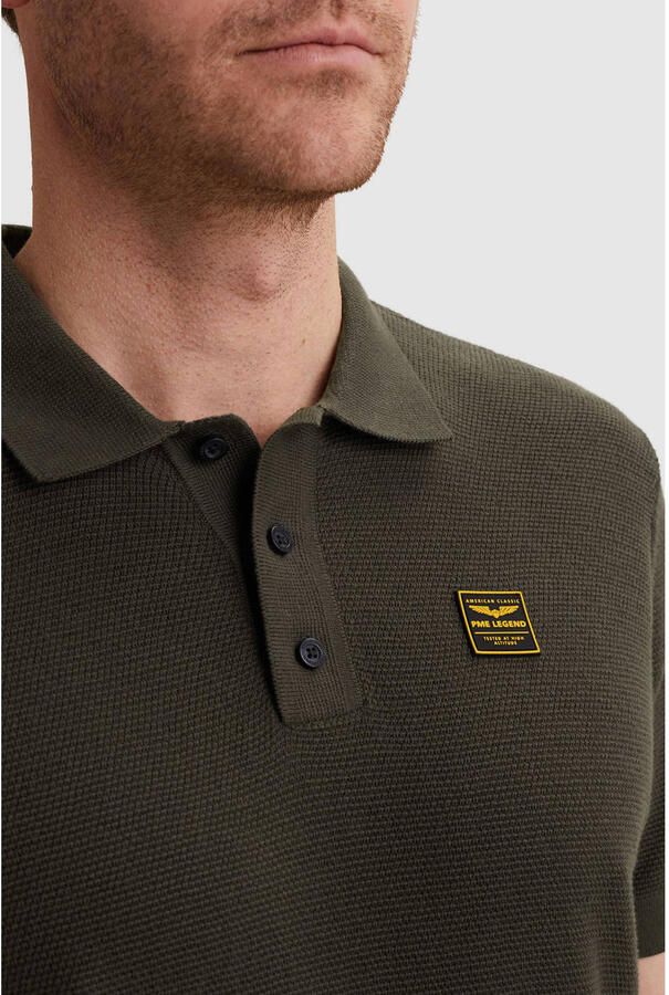 PME Legend Poloshirt Knitted Structure Groen - Foto 3