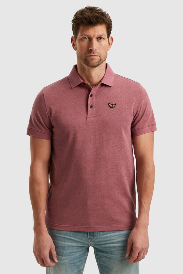PME Legend regular polo gebreid roze