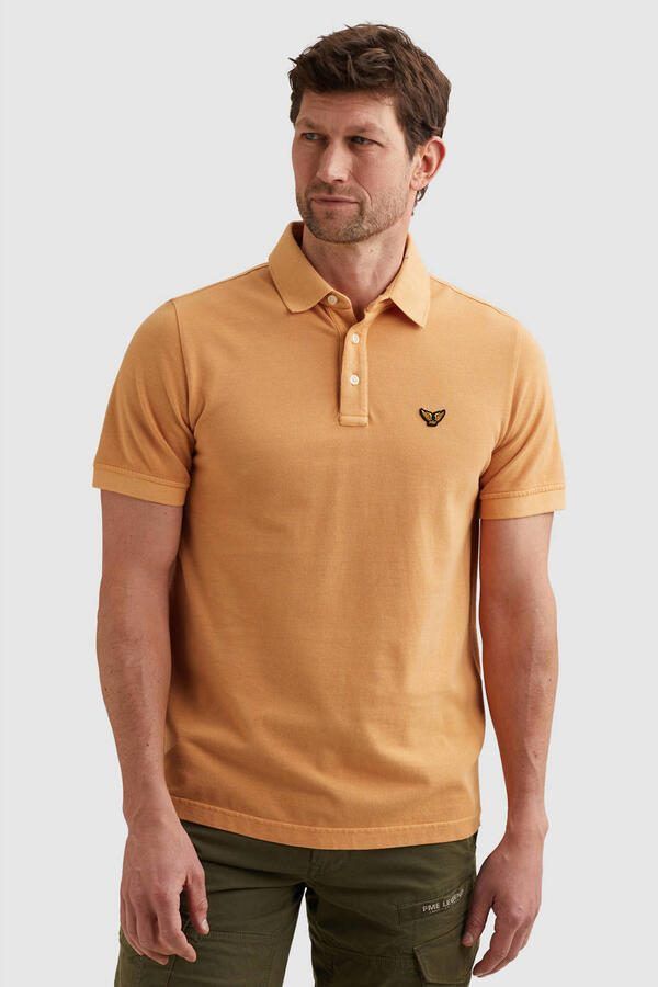 PME LEGEND Heren Polo's & T-shirts Short Sleeve Polo Pique Garment Dyed Tailwing Oranje - Foto 5