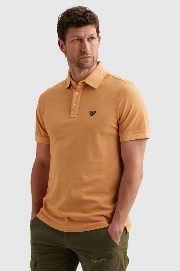 PME LEGEND Heren Polo's & T-shirts Short Sleeve Polo Pique Garment Dyed Tailwing Oranje - Foto 7