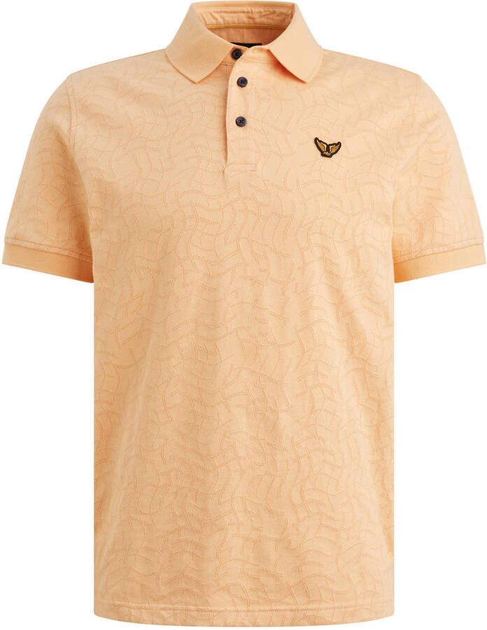 PME LEGEND Polo van jersey met allover jacquardpatroon