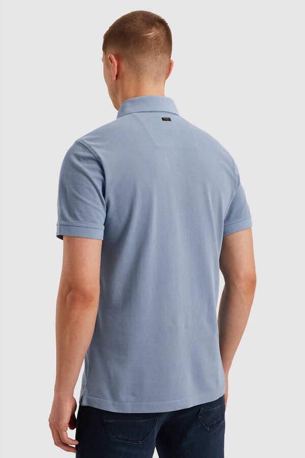 PME Legend Poloshirt Garment Dye Piqué Blauw