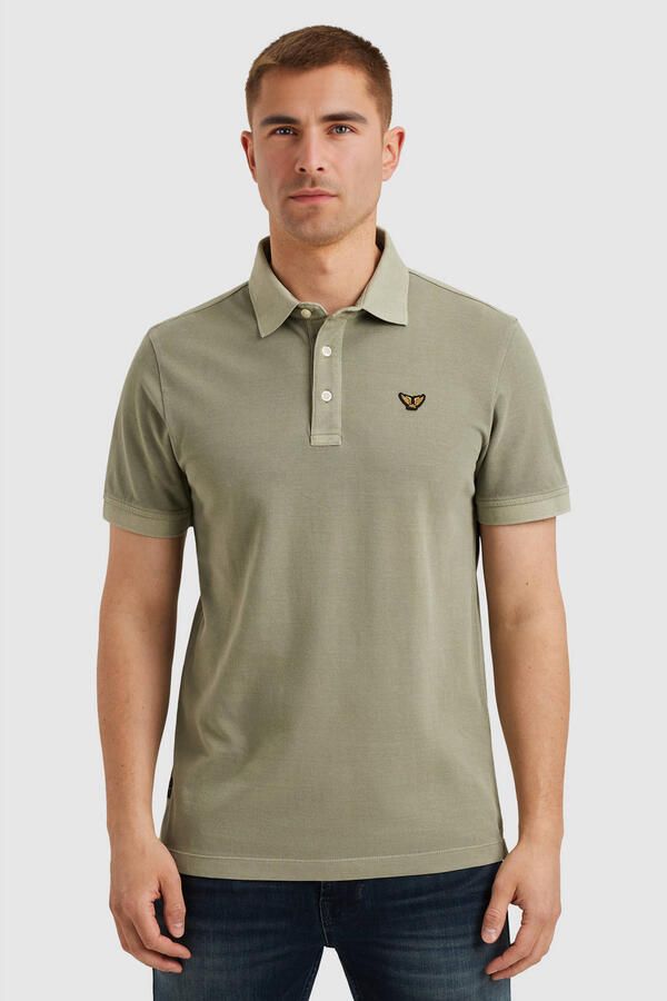 PME LEGEND Polo met garment-dye wassing