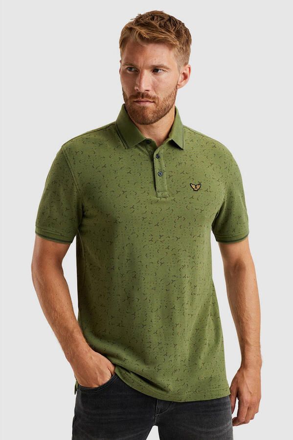 PME Legend Korte Mouw Polo Fijne Piqué Green Heren