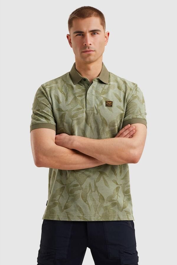 PME LEGEND Heren Polo's & T-shirts Two Tone Pique Printed Groen - Foto 5