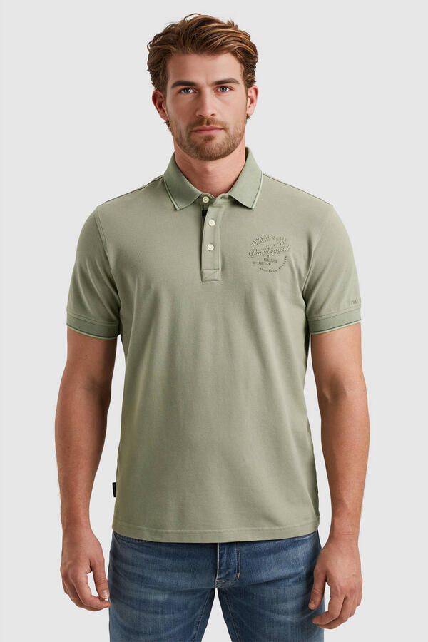 PME LEGEND Heren Polo's & T-shirts Stretch Pique Package Khaki - Foto 5