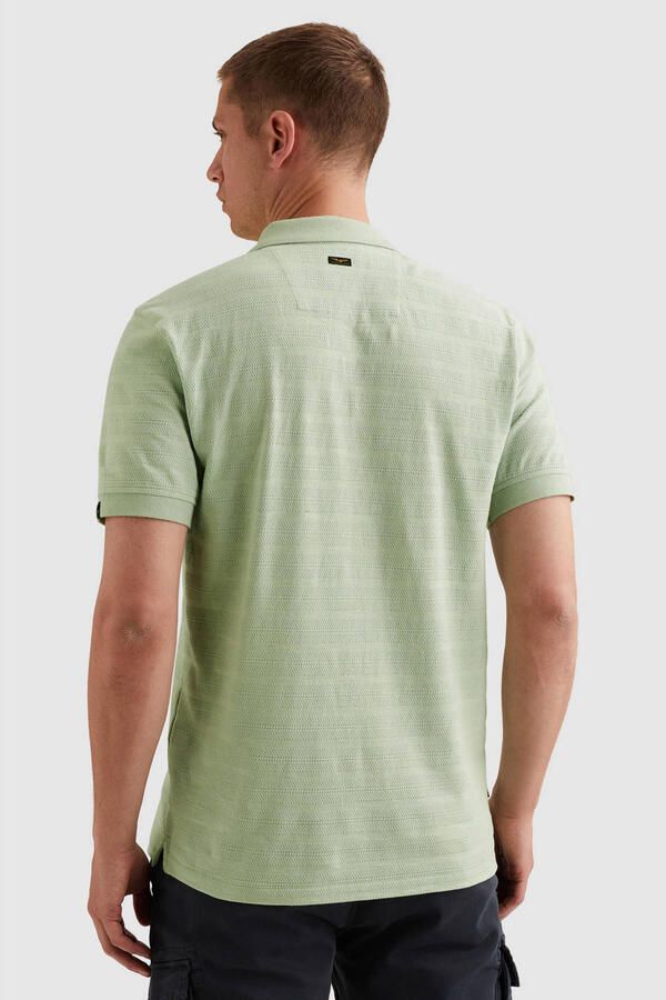 PME LEGEND Heren Polo's & T-shirts Short Sleeve Polo Jacquard Jersey Stripe Mint - Foto 6