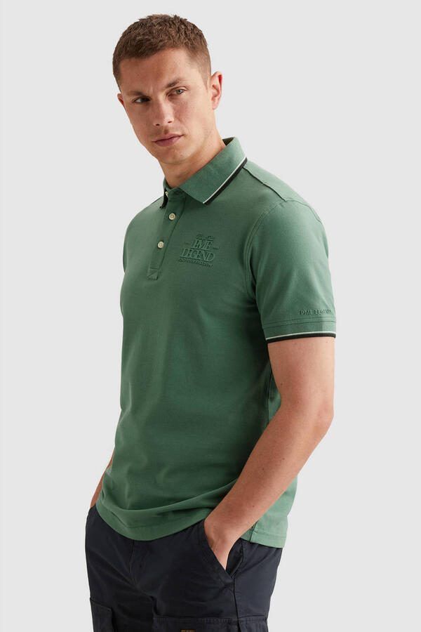 PME LEGEND Polo van piqué met artwork - Foto 2