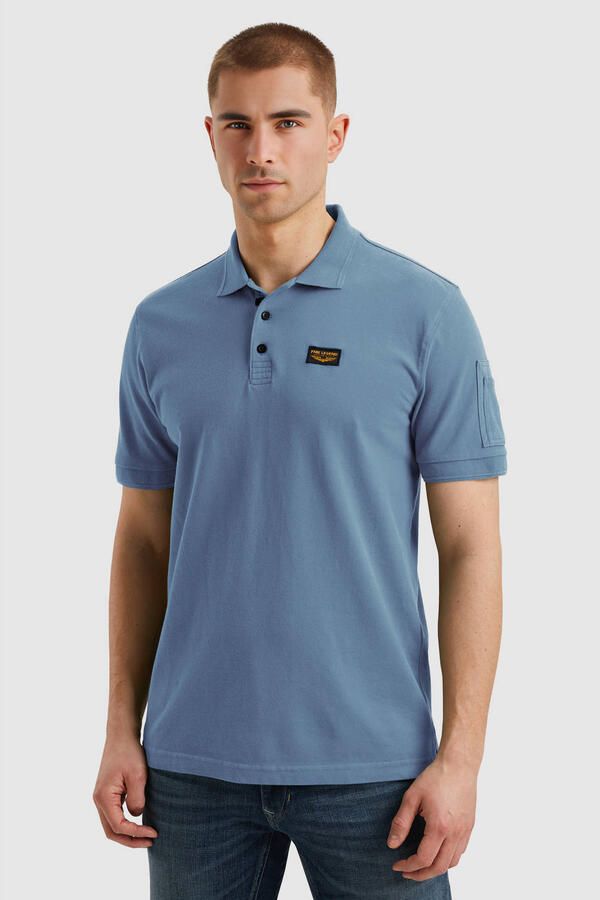 PME LEGEND Heren Polo's & T-shirts Trackway Polo Blauw - Foto 2