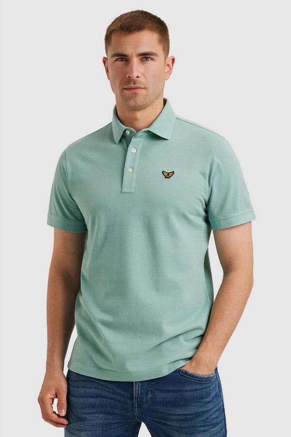 PME LEGEND Polo met garment-dye wassing
