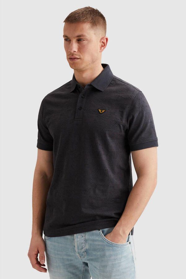 PME LEGEND Heren Polo's & T-shirts Jacquard Jersey Donkerblauw - Foto 5