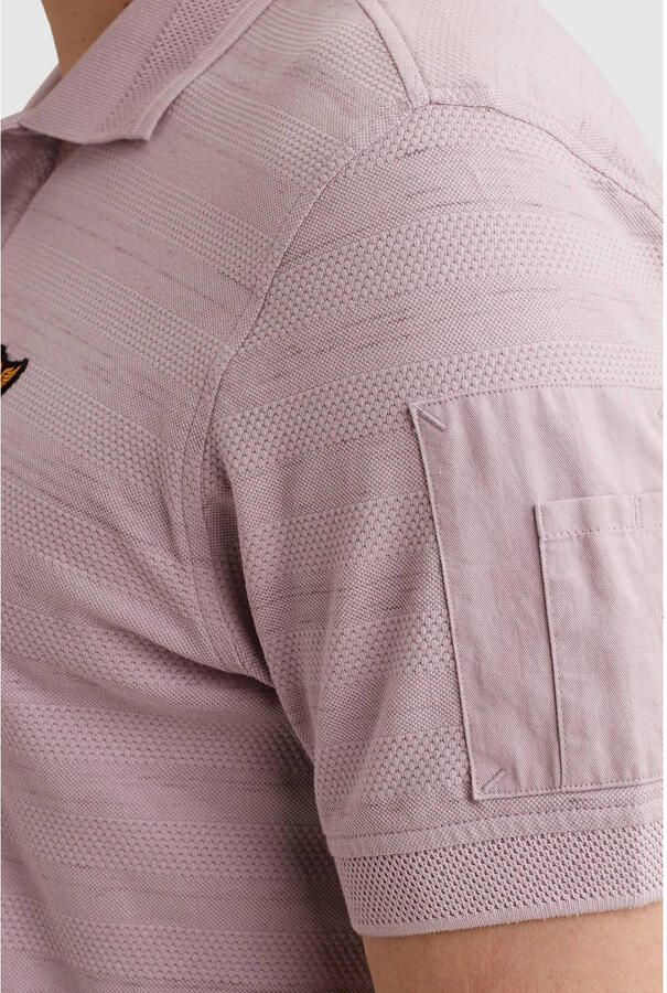 PME LEGEND Polo met streeppatroon en flight pocket - Foto 3