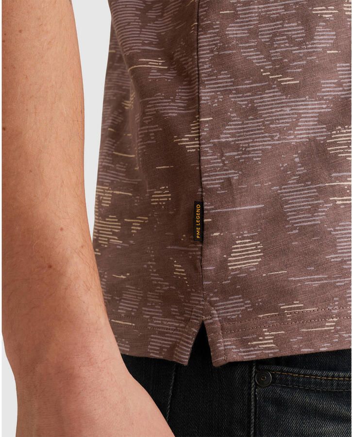 PME LEGEND Polo van slub jersey met allover print - Foto 2