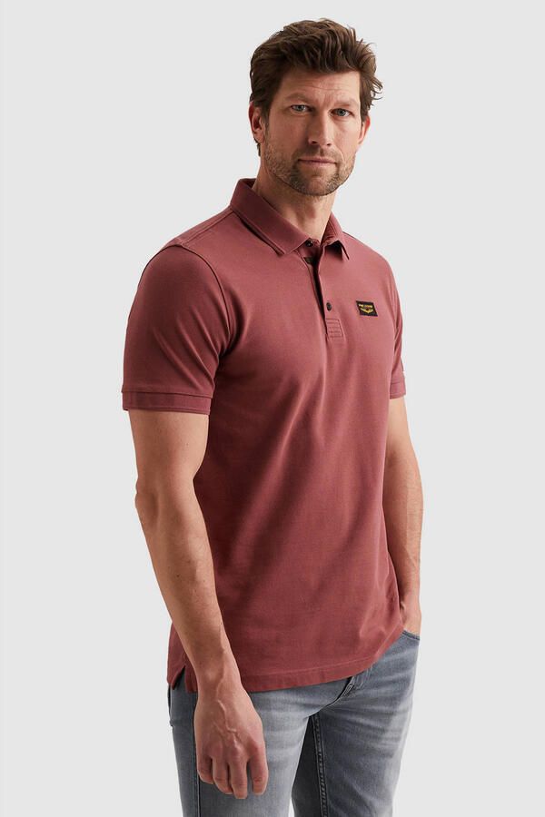 PME Legend slim fit poloshirt met logopatch