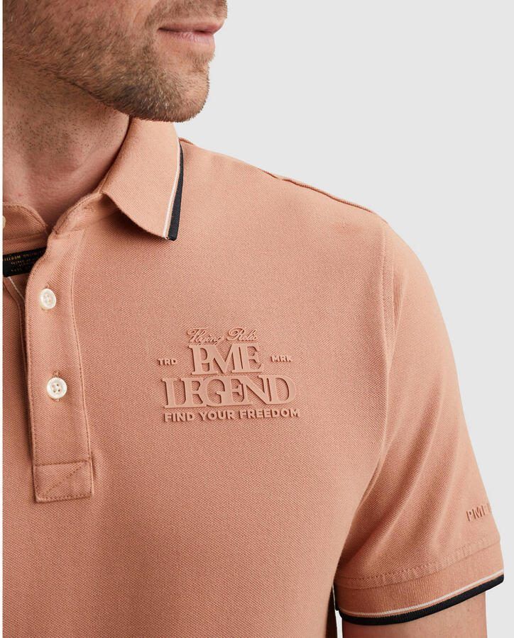PME LEGEND Polo van piqué met artwork - Foto 2