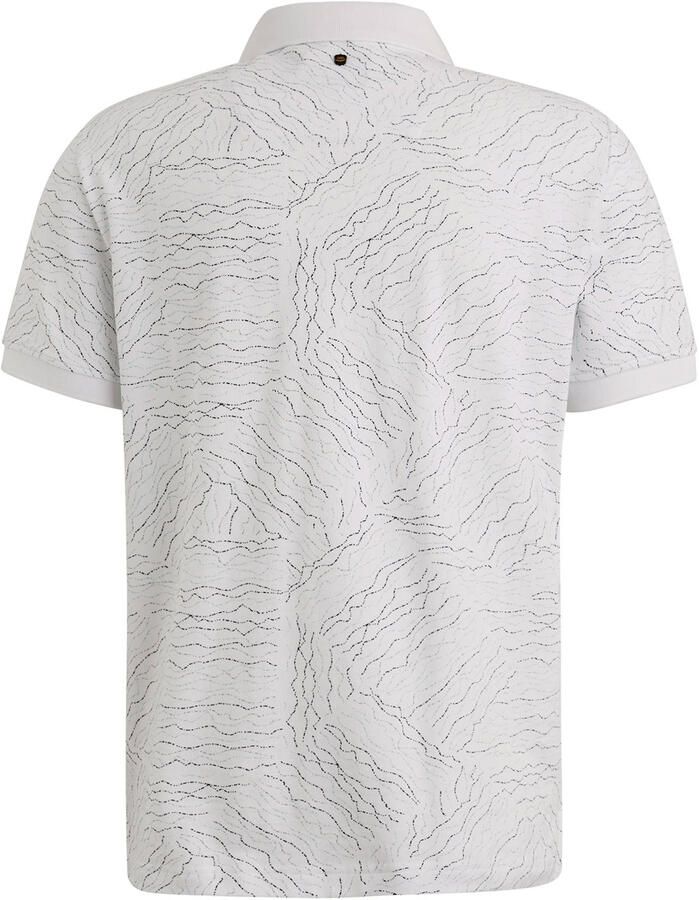 PME Legend Regular fit poloshirt van puur katoen met labelstitching