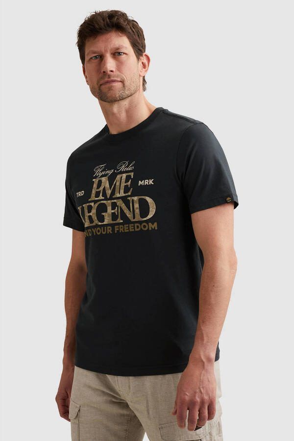 PME LEGEND Heren Polo's & T-shirts Short Sleeve R-neck Big Art Package Donkerblauw - Foto 5