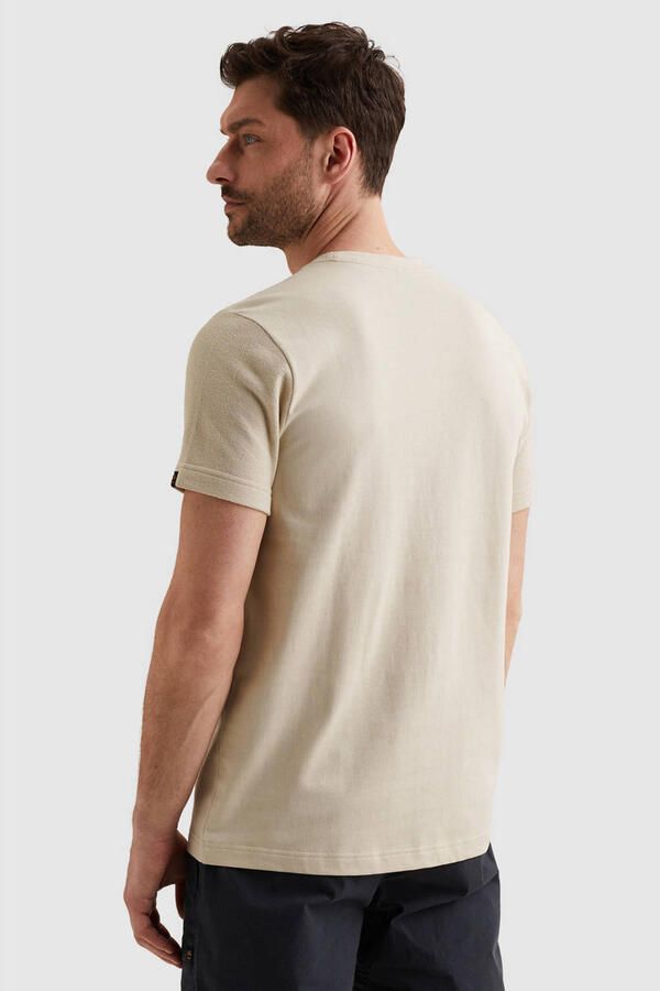 PME Legend regular T-shirt beige met textuur - Foto 3
