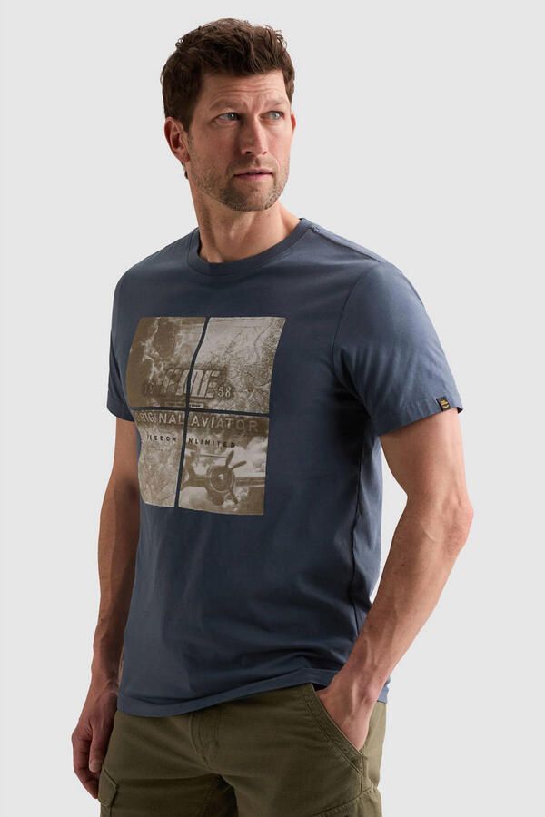 PME Legend regular T-shirt blauw