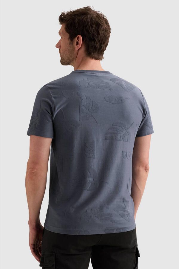 PME LEGEND Heren Polo's & T-shirts Short Sleeve R-neck Jacquard Jersey Blauw - Foto 7