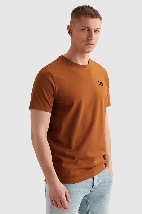 PME LEGEND Heren Polo's & T-shirts Short Sleeve R-neck Guyver Tee Oranje - Foto 5
