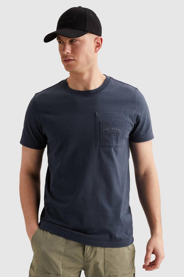 PME LEGEND Heren Polo's & T-shirts Play Heavy Jersey Pocket Blauw - Foto 5