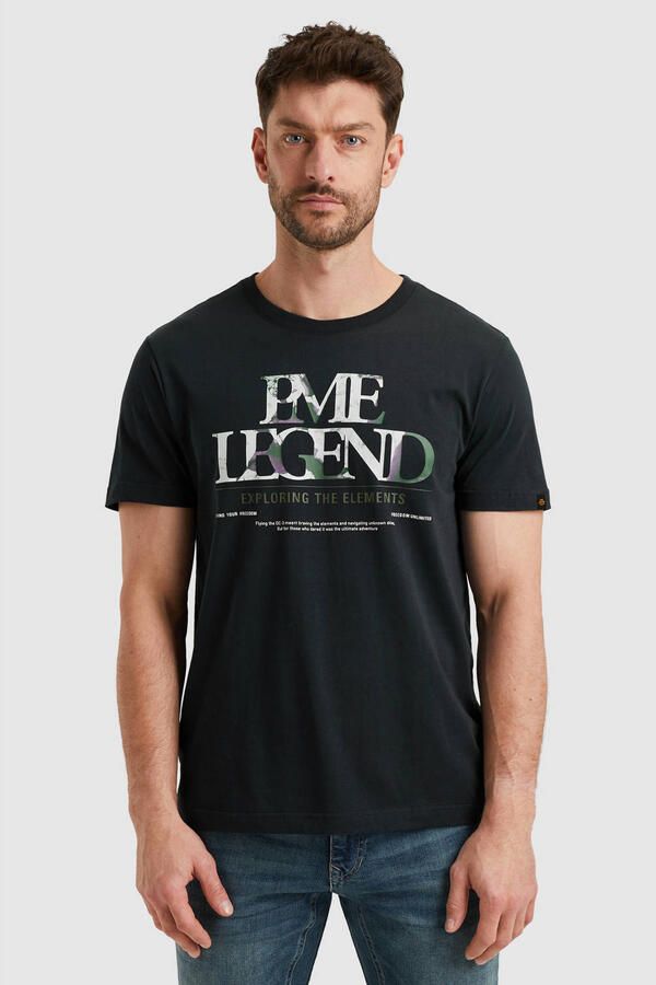 PME Legend regular T-shirt donkerblauw