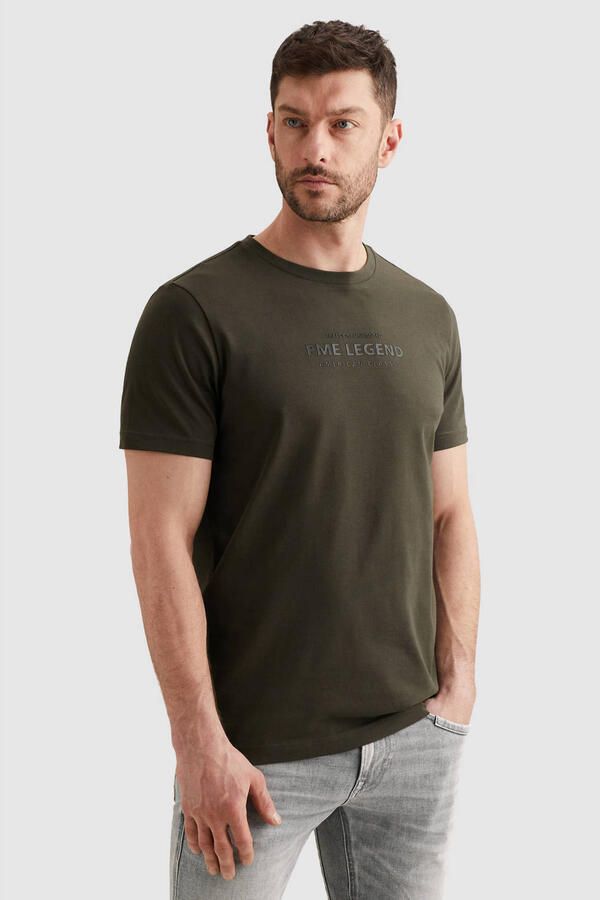 PME Legend regular T-shirt donkergroen