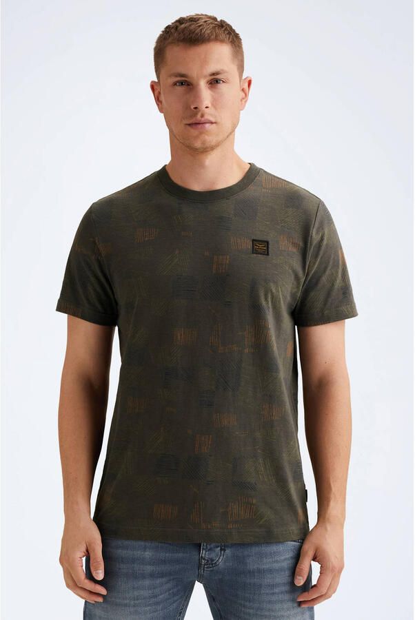PME Legend regular T-shirt donkergroen