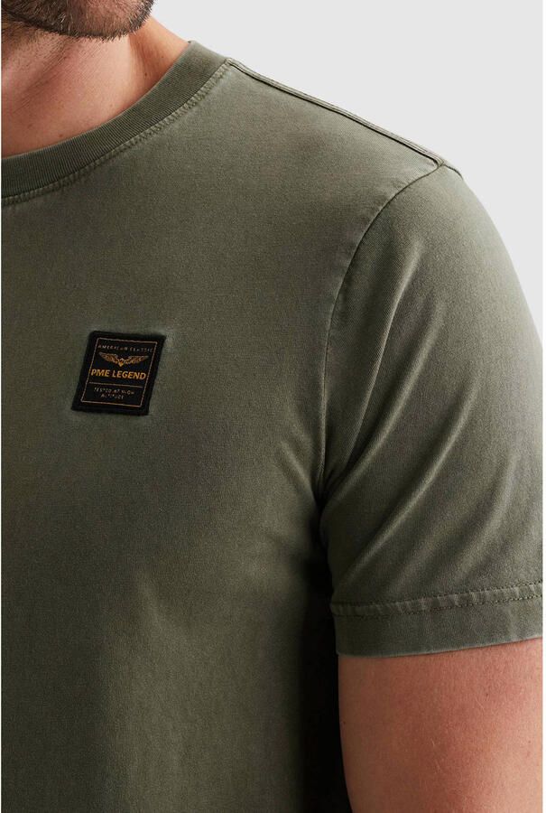 PME LEGEND Heren Polo's & T-shirts Acid Wash + Garment Dye Olijf - Foto 5