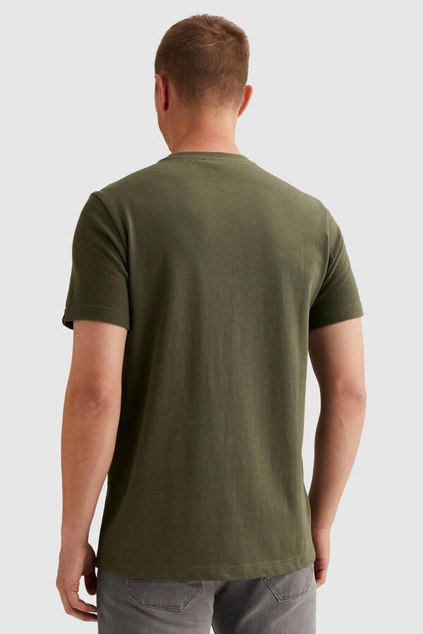 PME Legend regular T-shirt donkergroen met textuur - Foto 2