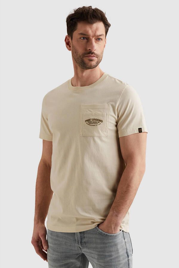 PME LEGEND Heren Polo's & T-shirts Play Heavy Jersey Pocket Creme - Foto 5