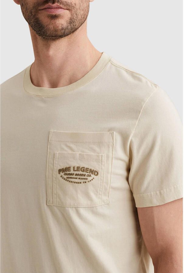 PME LEGEND Heren Polo's & T-shirts Play Heavy Jersey Pocket Creme - Foto 7